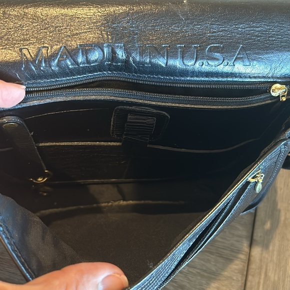 Brahmin all leather vintage crossbody bag in black - Picture 10 of 16